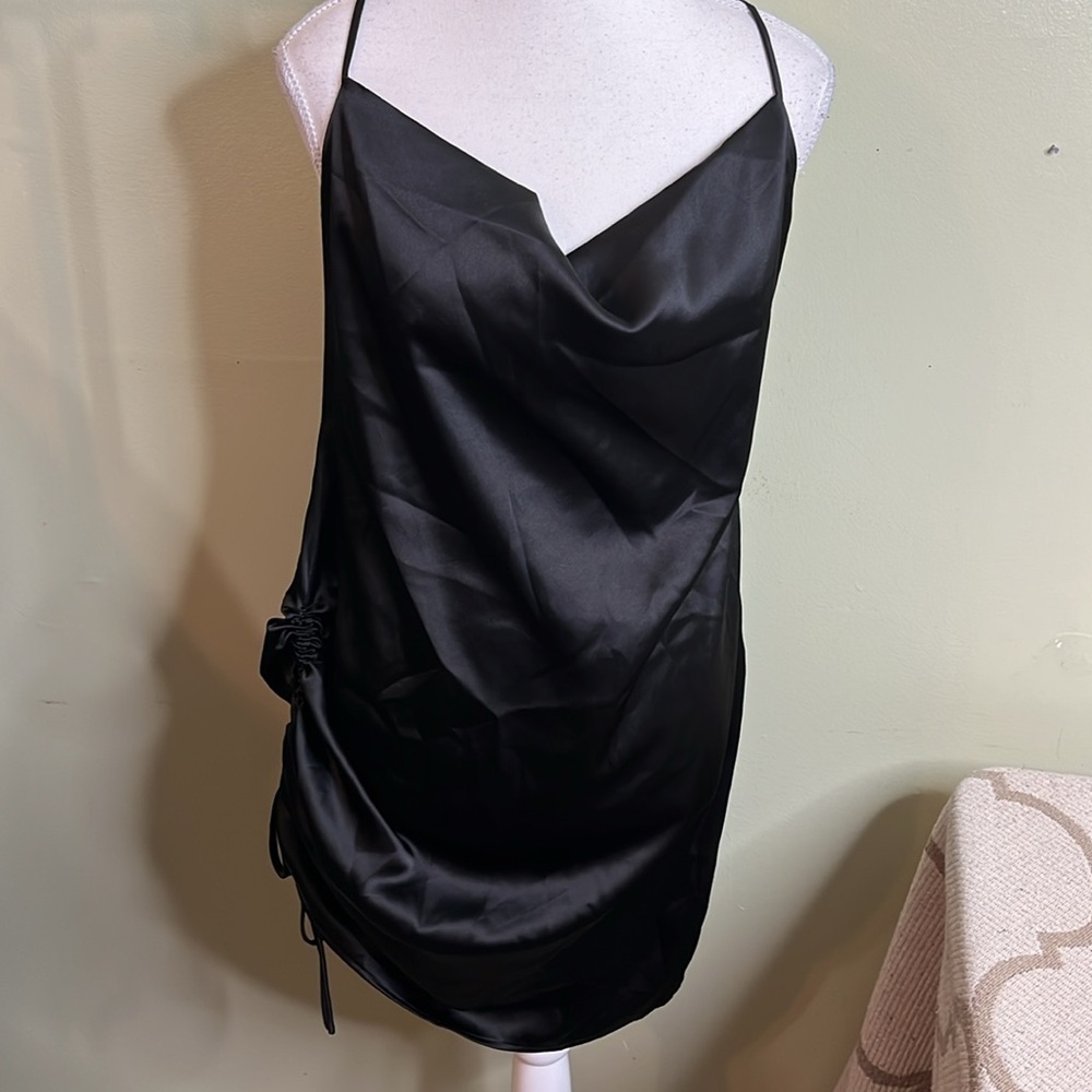 Anika teller x na-kd drawstring detail slip Mini dress, size 12